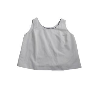 Tahari ivory linen blouse sleeveless Plus size 22W